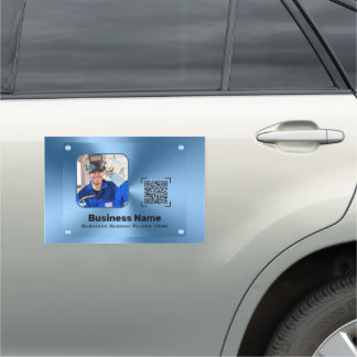 Chic Blue metallic modern Car Magnet
