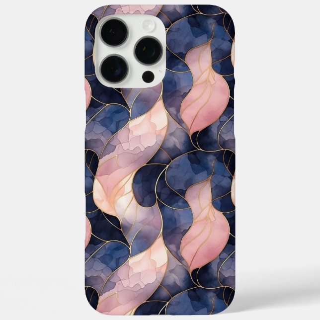 Chic Blue Pink Abstract  Case-Mate iPhone Case (Back)