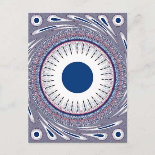 Chic  blue postcard