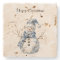 Chic Blue White Snowman Christmas