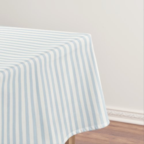 Chic Blue White Stripes Tablecloth