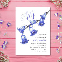 Chic Bluebell Flower Blossom 50th Birthday