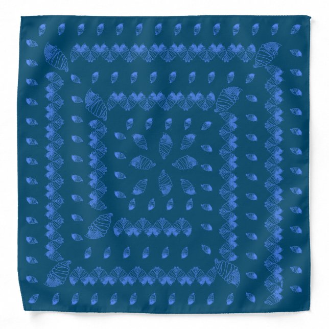 Chic Blueberry Ice Cream Cones Spiral  Bandana (Front)