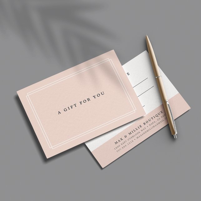 Chic Blush | Elegant Light Pink Gift Certificate (Creator Uploaded)