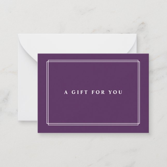 Chic Blush | Elegant Purple Gift Certificate Card (Front)