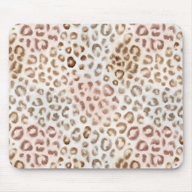 Chic Blush Ivory Leopard   Mouse Pad (Front)