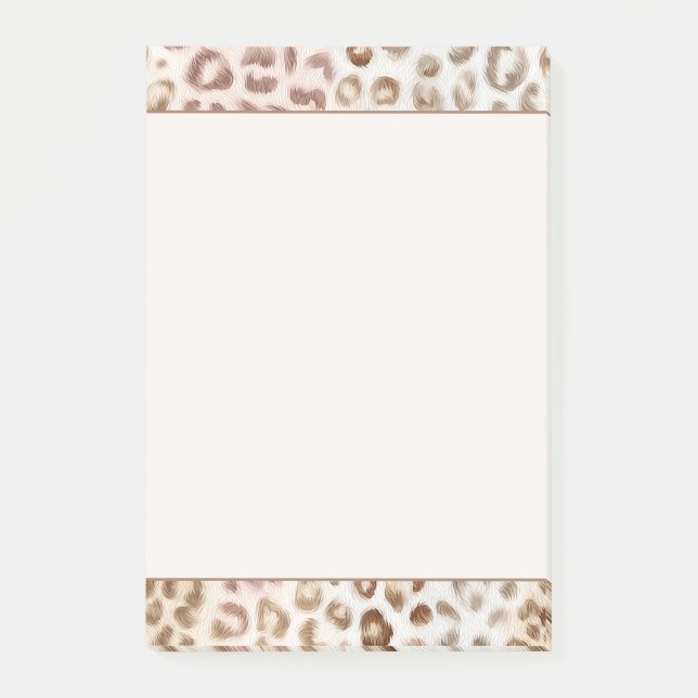 Chic Blush Ivory Leopard   Post-it Notes (Front)