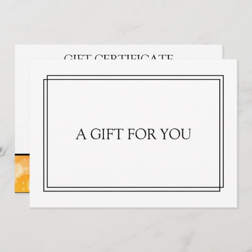 Chic Blush Navy Black Gift Certificate