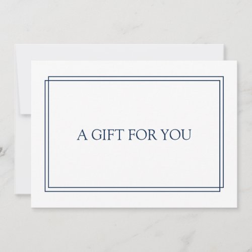 Chic Blush Navy Blue Gift Certificate