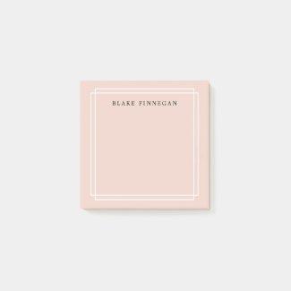 Chic Blush | Personalized Post-it Notes