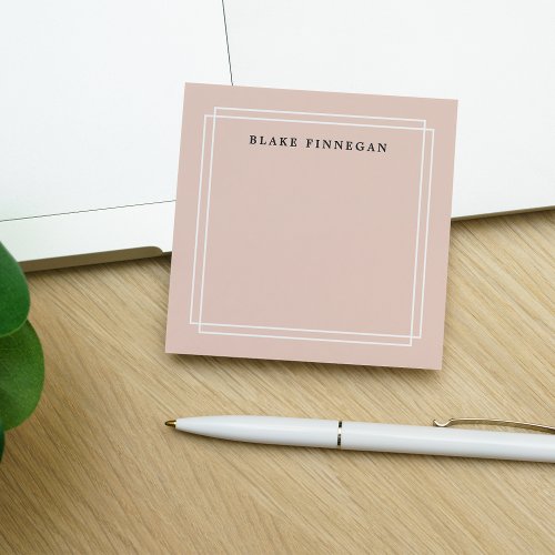 Chic Blush  Personalized Post_it Notes