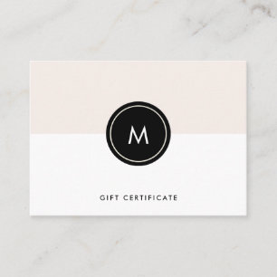 Chic Blush Pink and Black   Gift Certificate