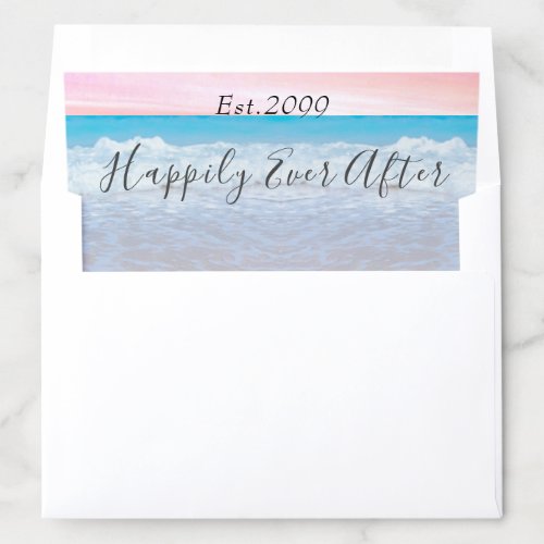 Chic Blush Pink Beach Wedding Ocean Sand Envelope Liner