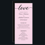 Chic Blush Pink Customizable Wedding Program Temp<br><div class="desc">Elevate the elegance of your wedding day with our Chic Blush Pink Customizable Wedding Program Template. Designed for modern couples seeking simplicity and elegance, this template allows you to create a personalized and detailed program for your special day. This easy-to-use, editable template features a lovely blush pink color scheme, embodying...</div>