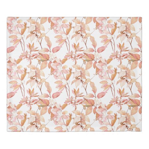 Chic Blush Pink Floral Dreamy Romantic Botanical Duvet Cover