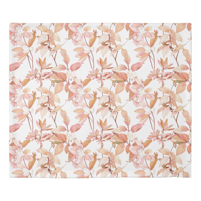 Chic Blush Pink Floral Dreamy Romantic Botanical Duvet Cover (Front)