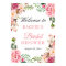 Chic Blush Pink Flowers Bridal Shower Welcome Sign