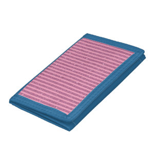 Chic Blush Pink Glitter Style Vertical Stripes Trifold Wallet