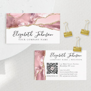 Pink and Gold Business Cards - Making it Lovely