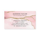 Chic Blush Pink Gold Glitter Marble Agate Monogram