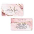 Chic Blush Pink Gold Glitter Marble Agate Monogram