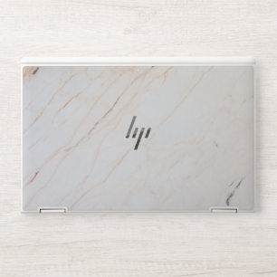 Chic Blush Pink Gold Vein Marble Laptop Skin