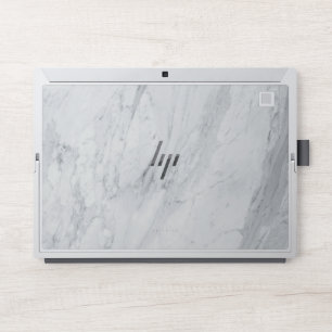 Chic Blush Pink Gold Vein Marble Laptop Skin