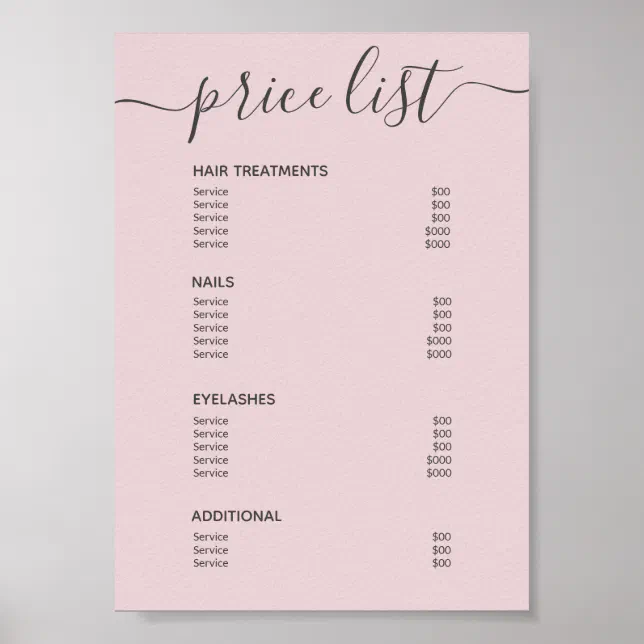 hairdressing posters for a salon