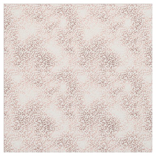 Chic Blush Pink Leopard Print Fabric