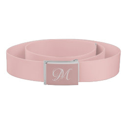 Chic blush pink monogram belt