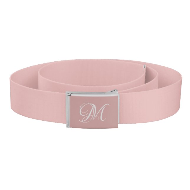 Chic blush pink monogram belt (Coil)