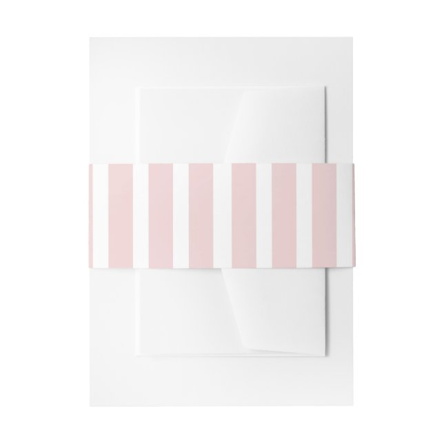 Chic Blush Pink Social Club Pink Stripe Invitation Belly Band (Front Example)
