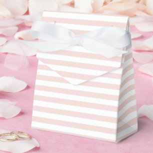 Chic blush pink white stripes cute elegant pattern favor boxes