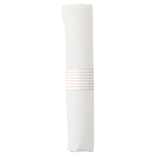 Chic blush pink white thin stripes elegant cute napkin bands