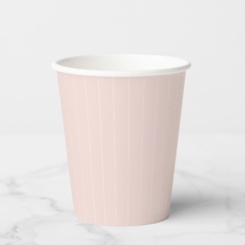 Chic blush pink white thin vertical Stripes cute Paper Cups