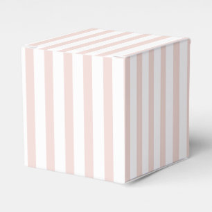Chic blush pink white vertical stripes elegant favor boxes