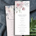 Chic Blush Watercolor Floral Wedding Program<br><div class="desc">If you need any further customisation please feel free to message me on yellowfebstudio@gmail.com.</div>