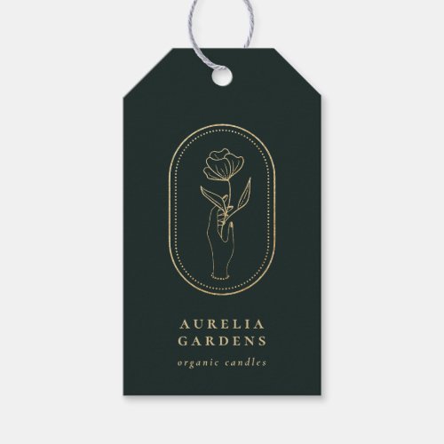 Chic Bohemian Golden Floral Logo Price Tags