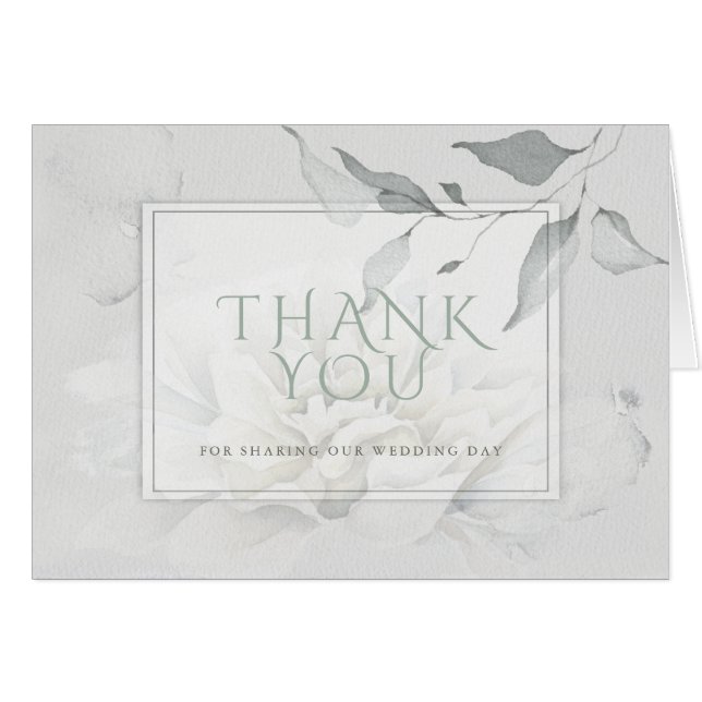 Chic Boho Alabaster Dahlia  Rustic Watercolor Cards (Front Horizontal)