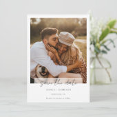 Chic Boho Bold Typography Photo Save The Date Invitation (Standing Front)