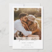 Chic Boho Bold Typography Photo Save The Date Invitation (Front)