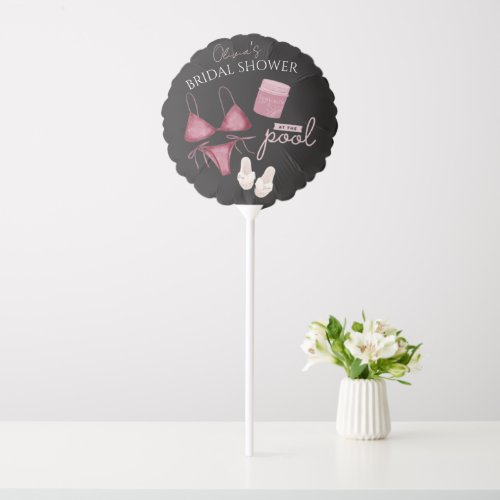 Chic boho bridal shower pool party  balloon