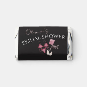 Chic boho bridal shower pool party hershey's miniatures