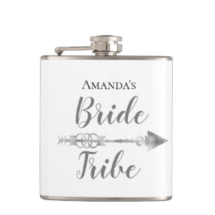 Chic Boho Bride Tribe Personalized Flask