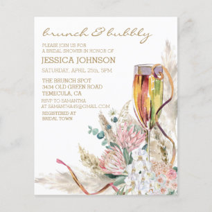 Chic Boho Champagne Brunch Bubbly Bridal Shower