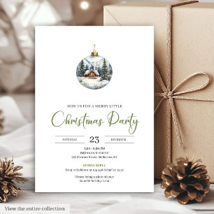 Chic Boho Cozy Winter Scene Deer Christmas Invites
