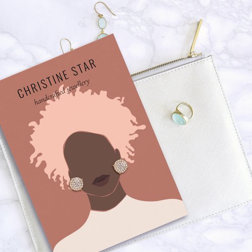 Chic Boho Female Silhouette Earring Display Card