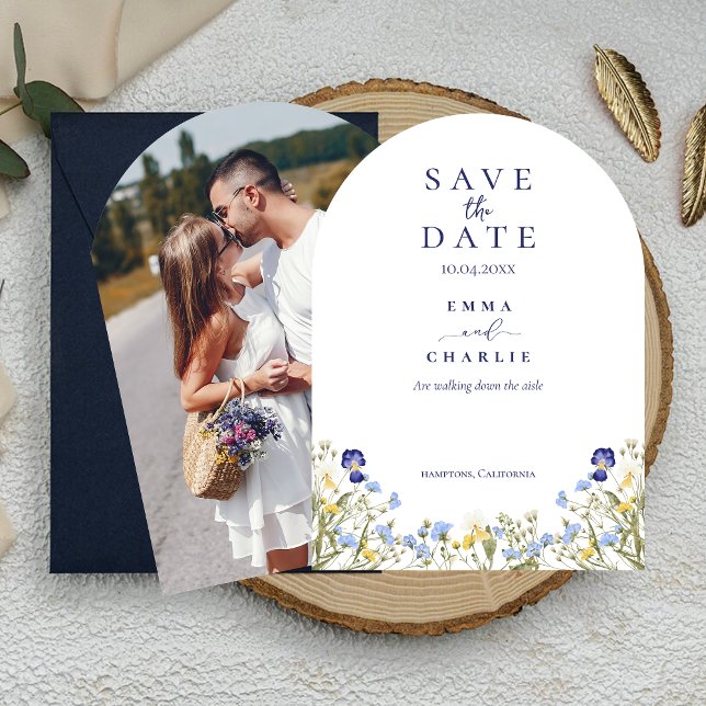 Chic Boho Photo Wedding Save the Date Invitation (Creator Uploaded)