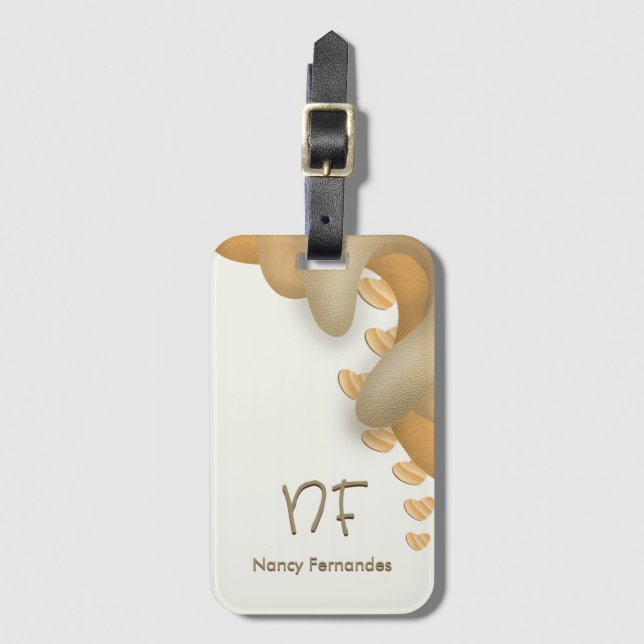 Chic Boho Theme Calm Vibes Luggage Tag (Front Vertical)