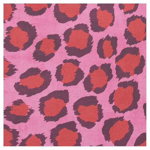 Chic bold colorful pink cheetah print pattern fabric